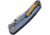 Boker Plus Canoe Framelock Folding Knife, 2.75 in, CPM-S35VN Stainless Steel, Drop Point Blade, Titanium Blue Handle, 01BO494