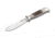 Boker RangerS Nicker Stag Fixed Blade Knife, 4.3in, N690, Nickel Silver, Uncoated, Brown, 120517