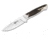 Boker USA Arbolito El Trampero Ciervo Fixed Blade Knife, Stag Handle w/ Leather Sheath 02BA575H