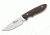Boker Arbolito Pine Creek Fixed Blade Knife, 3.63 in, T6MoV, Guayacan Ebony Wood, Brown, w/ Sheath 02BA701G