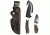 Boker USA Arbolito Guides Combo Set of Gut Hook Stag Knives w/ Sheath 02BA5130HH