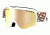Bolle Scarlett Ski/Snowboard Goggles,Shiny White and Gold Frame,Amber Gun Lens 21326