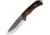 BORDO Potter Natural Fixed Blade Knife, 8.75in Overall, 4.5in, Stainless Steel, Natural Blade, Brown Wood Handle, Leather Sheath, POTTER WALNUT