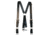 Black Leather Fireman Suspenders for Inside Loop Attachment