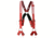Boston Leather Firefighters Suspenders, 8-point Loop, Red - 9174R-RED-1