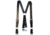 Boston Leather Firefighters Suspenders, Loop And Abs Rectangular Ring, Brown - 9177ABS-BRN-1