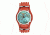 Boum Originaire Leather-Band Watch w/Fringed Sheath, Red, Standard BOUBM4001