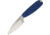 Bradford Knives Guardian 3.5 Sabre Blue Fixed Blade Knife, 7.5in Overall, 3.5in Stonewash N690 SS Drop Point, Black/Blue Sculpted G10 Handle, Brown Leather, 3.5S-013-N690