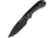 Bradford Knives Guardian 3 DLC 3D Carbon Fiber Knife, 3.25 black DLC coated Bohler N690 stainless blade, Black linen micarta handle, 3FE-116B-N690
