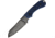 Bradford Knives Guardian 3 Sheepsfoot Nimbus Fixed Blade Knife, 7in Overall, 3.5in N690 SS Sheepsfoot Blade, Black/Blue Sculpted G10 Handle, Nimbus Blade, Black Leather, Black /Blue, 3SF-013N-N690
