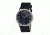Breed George Mens Watch, Black Leather Band, Silver Bezel, Black Analog Dial, Silver Hand BRD2204