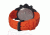 Breed Mens 4306 Salvatore Watch - Orange Silicone Band,Black Bezel,Strap Buckle,Black Analog Dial,Silver Hand BRD4306