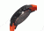 Breed Mens 4306 Salvatore Watch - Orange Silicone Band,Black Bezel,Strap Buckle,Black Analog Dial,Silver Hand BRD4306