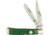 Brian Wilhoite Good Luck Trapper Folding Knife,Stainless Steel,Standard Edge,Clip and Spey,Mirror Polish,Green,Synthetic Handle BWC30