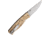 Brisa Birk 75 Linerlock Curly Birch Folding Knife, 3 satin finish CPM S30V stainless blade, Curly Birch handle, 2505