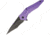 Brous Blades Tyrant Purple Acid Stonewash Folding Knife,4in,D2 Tool Steel,Standard Edge,Acid Stonewash,Purple,Aluminum Handle BRB139