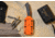 Browning Back Country Fixed Blade Knife - Box, 3.5in, D2 High Carbon Steel, Drop Point, G10 Handle, Blaze, 3220522B