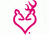 Browning Buck Heart 10in Decal, Hot Pink 3922291051
