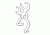 Browning Flat Buckmark Decal White