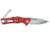 Bubba Sculpin Snips Folding Knife, 2.5in, High Carbon Stainless Steel Blade, Textured G10 Scales, Red Handle, 1207202