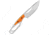 Buck Knives 631 PakLite 2.0 Orange Field Knife, 8.25in Overall, 4in Stonewash 420HC Stainless Skinner Blade, Orange GFN Handle, Black Polypropylene Belt Sheath, 13504