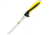 Buck Knives Mr. Crappie Slab Slinger 6.5 Fixed Blade Knife, 6.5in, Stainless Steel, Standard Edge, Black and Yellow, Nylon Handle BU033YWS
