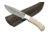 BucknBear Bone Drop Point Hunter Fixed Knife, Silver Blade, NSN N BNB137193
