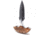 BucknBear Push Fixed Dagger with Walnut Handle, Silver, Wood, BNB15256