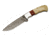 BucknBear Red Fixed Knife Hunter, Silver Blade, NSN N BNB02129