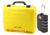 Nanuk 910 Hard Plastic Waterproof Case, Yellow w/  Part Foam Insert 910-1004 with Nanuk padlock w/logo 900-LOCK NANUK 910-1004-KIT1