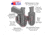 C&amp;G Holsters MOD1 Lima Holster, Glock 19 w/ Streamlight TLR-7, Left Hand, Matte, Black, 819828028956