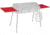Camp Chef Folding Side Shelf Set for 3, Red, LS90P