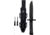 Campco Humvee Next Gen Survival Fixed Blade Knife w/ Sharpener and Firestarter, 7.5 in, Stainless Steel Blade, Serrated Edge, Black Textured Rubber Handle, HMV-KFXB-01