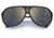 Carrera Hot65 Sunglasses, Black Gold Frame, Grey Gold Mirror Lens, 716736372150