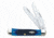 Case 6254 SS Blue Bone Trapper  Clip and Spey BladesFolding Knife, Deep-Sea Jigged Blue Bone Handle, 4 1/8 02800