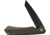 Case Kinzua Folding Knife, 4.75in Closed, S35VN, 3.35in, Black Stonewash Tanto Blade, Dark Brown Speckled Cerakote Aluminum Handle, 64634