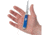 Case Mini Trapper Blue G10 Folding Knife, 3.5in Closed, Satin Clip/Spey Blades, Blue G10 Handle, 16751