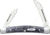 Case Small Congress Pocket Worn Gray Folding Knife, 3.13in Closed, Carbon Steel, Mirror Sheepsfoot/Pen Blades, Pocket Worn Crandall Gray Jigged Bone Handle, 58422