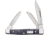 Case Small Stockman Purple Maple Folding Knife, 2.63in Closed, Mirror Clip/Sheepsfoot/Pen Blades, Purple Curly Maple Handle, 80547
