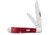 Case Copperhead Folding Knife, 3.88 in, Chrome Vanadium Steel, Dark Red Bone Peach Seed Jig Handle, 31953
