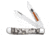 Case Trapper Sportsman Folding Knife, 3.24in/3.27in, Tru-Sharp Surgical Steel, Clip Point/Spey Blade, Deer Embellished Natural Bone Handle, 81220