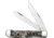 Case U.S. Army Trapper Folding Knife, Mirror finish stainless clip and spey blades, Natural smooth bone handle, 15032