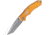 Caterpillar Linerlock Yellow Folding Knife, 2.63in Satin Partially Serrated SS Tanto Blade, Yellow Aluminum Handle, Glass Breaker, Thumb Stud, Pocket Clip, Yellow, 980011