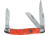 Cattleman'S Cutlery Signature Stockman Folding Knife, Satin 3Cr13 SS Clip, Sheepsfoot, Spey Blades, Orange Jigged Delrin Handle, SS Bolster, Inlay Shield, CC0001JOD
