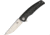 CH Knives Linerlock Folding Knife, 3.5in Satin 154Cm SS Blade, Black Titanium Handle, Pocket Clip, CH3006