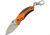 China Made Camper Linerlock Orange Folding Knife, 1.75 satin finish 440 stainless blade, Black and orange aluminum handle, 211516-OR