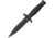 China Made Combat Boot Knife with Camo nylon belt sheath, 4.75 black finish double edge stainless dagger bl, Black ABS handle, 211459-CM