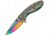 China Made Deer Linerlock Spectrum A/O Folding Knife, 4.5in Closed, 3.25in Spectrum Titanium Coated SS Drop Point, Spectrum Titanium Finish SS, Spectrum, 300428-RB
