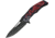 China Made Dragon Linerlock A/O Red Folding Knife, 3.75 black stonewash finish stainless blade, Black aluminum handle, 300491-RD