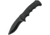 China Made Husky Boy Linerlock A/O Folding Knife, 4 black finish stainless blade, Black rubberized ABS handle, 300501-BK
